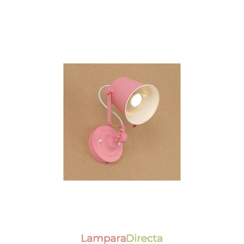 Lámpara de pared con luz descendente y protección para los ojos, ajustable, con brazo oscilante y pintura retro campestre.