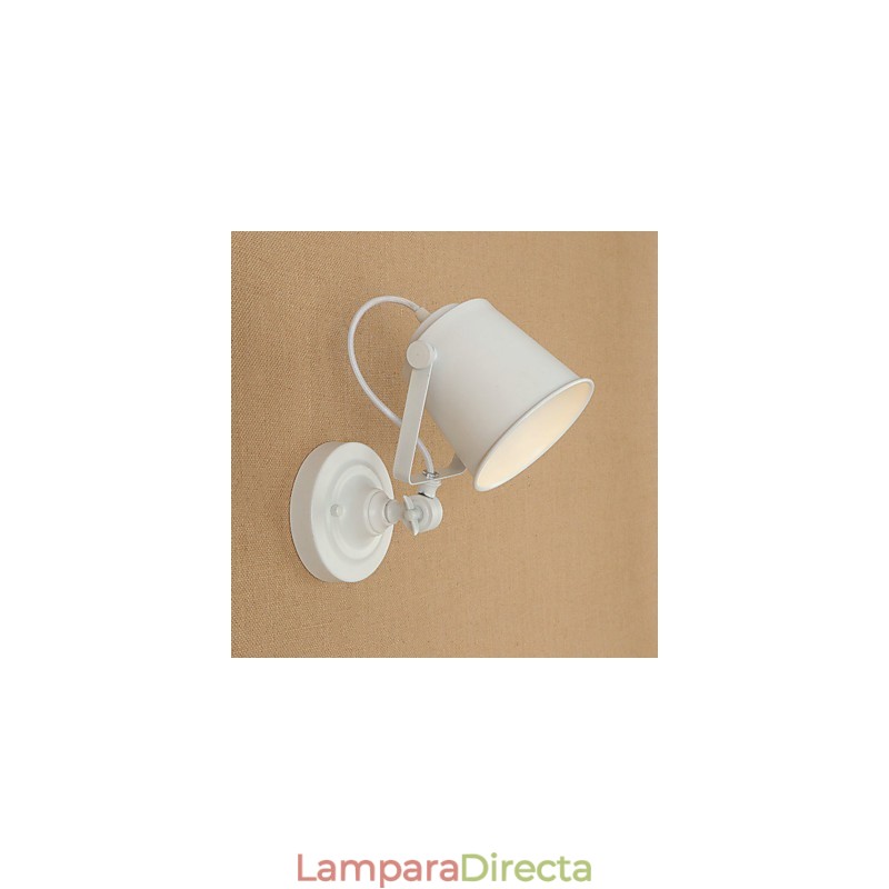 Lámpara de pared con luz descendente y protección para los ojos, ajustable, con brazo oscilante y pintura retro campestre.