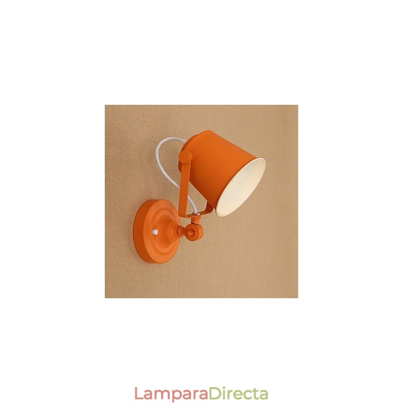 Lámpara de pared con luz descendente y protección para los ojos, ajustable, con brazo oscilante y pintura retro campestre.