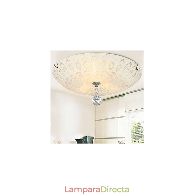 Lámpara de techo de cristal
