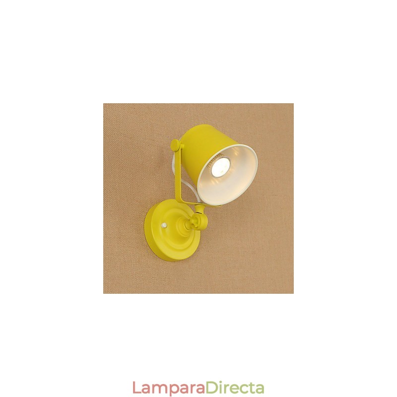 Lámpara de pared con luz descendente y protección para los ojos, ajustable, con brazo oscilante y pintura retro campestre.