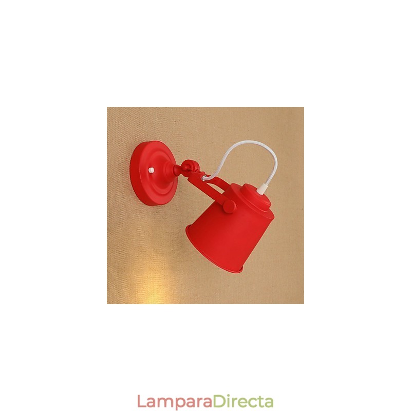 Lámpara de pared con luz descendente y protección para los ojos, ajustable, con brazo oscilante y pintura retro campestre.