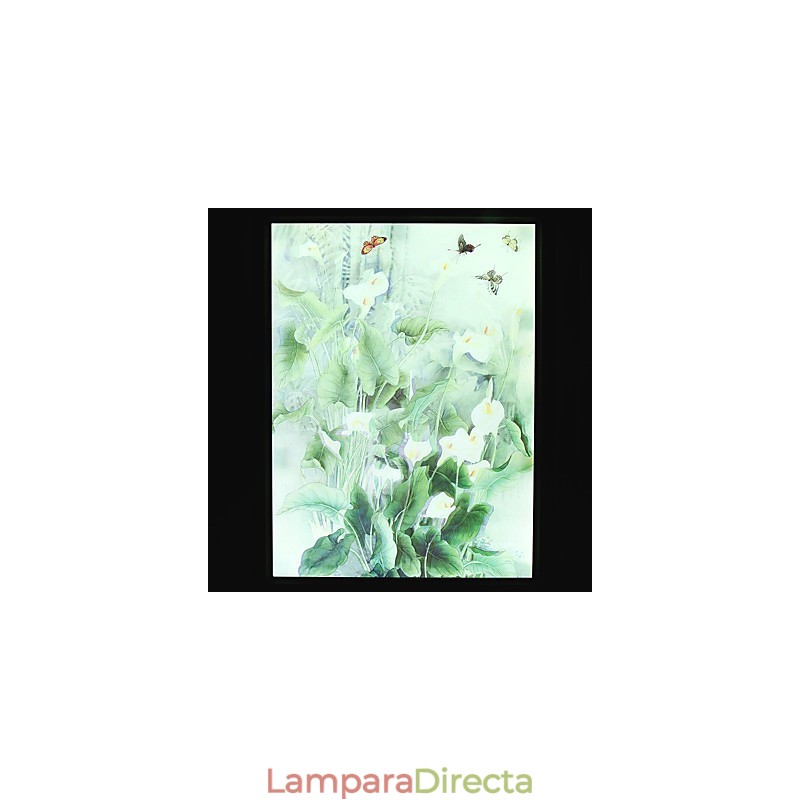 Pintura contemporánea moderna integrada para apliques de pared con luz ambiental.
