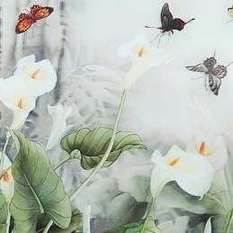Pintura contemporánea moderna integrada para apliques de pared con luz ambiental.