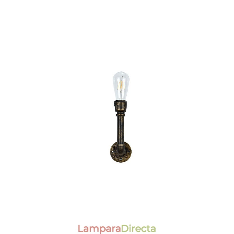 Lámpara de pared rústica tradicional clásica de latón antiguo para iluminación ambiental.