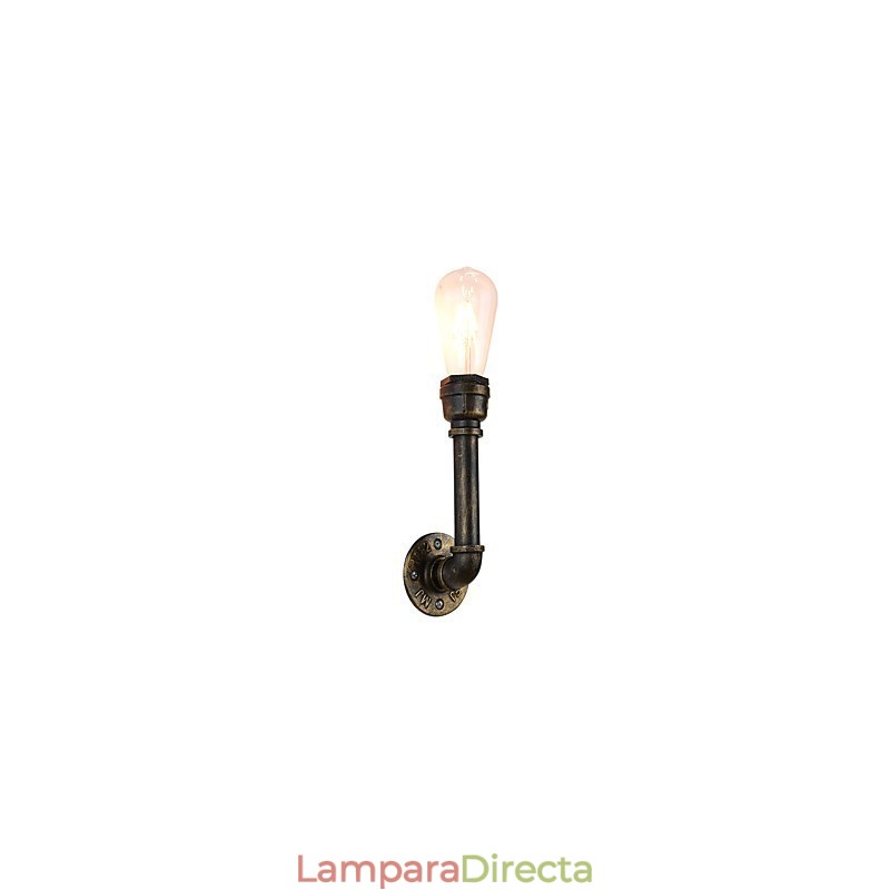 Lámpara de pared rústica tradicional clásica de latón antiguo para iluminación ambiental.