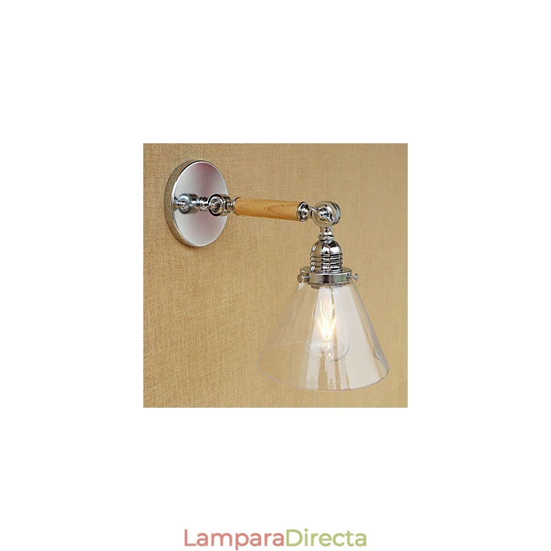 Lámpara de ambiente moderna, contemporánea, estilo campestre, retro, galvanizada, con brazo oscilante.