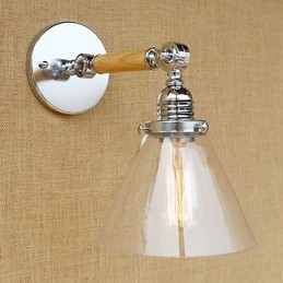 Lámpara de ambiente moderna, contemporánea, estilo campestre, retro, galvanizada, con brazo oscilante.