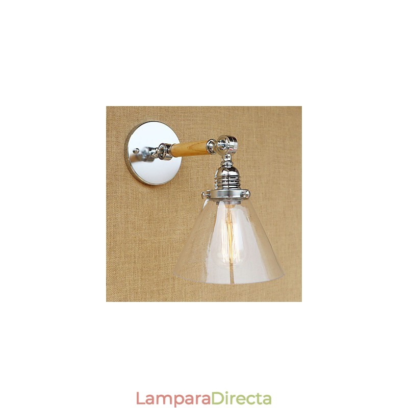 Lámpara de ambiente moderna, contemporánea, estilo campestre, retro, galvanizada, con brazo oscilante.