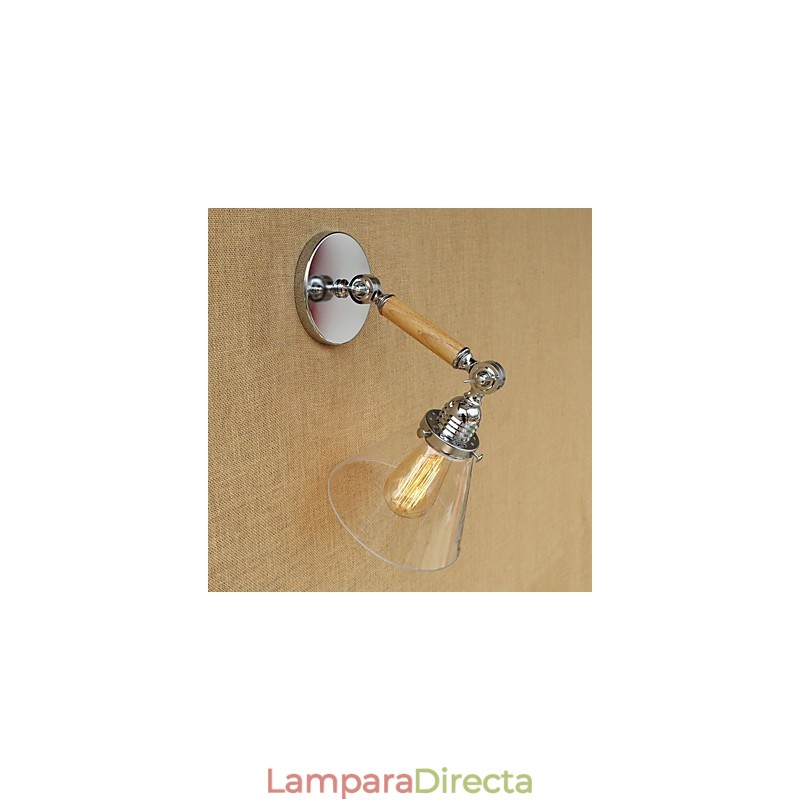 Lámpara de ambiente moderna, contemporánea, estilo campestre, retro, galvanizada, con brazo oscilante.