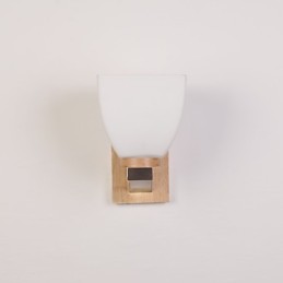 Lámpara de pared sencilla, lámpara de noche, lámpara de escritorio con pantalla de vidrio y madera maciza para dormitorio, tocador, sala de estar, habitación de bebé, dormitorio universitario, mesa de centro, librería
