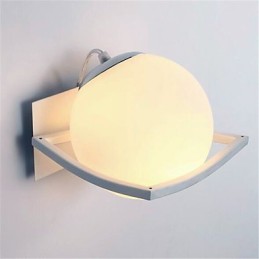 Apliques de pared con luz ambiental moderna y contemporánea con acabado galvanizado para protección ocular de estilo mini.