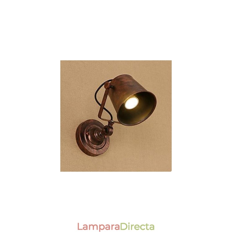 El carácter de la barra de arte de hierro puede ajustar la lámpara de pared iluminada hacia arriba y hacia abajo.