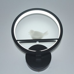 Lámpara de luz ambiental con brazo oscilante, moderna y contemporánea, con pintura contemporánea integrada.