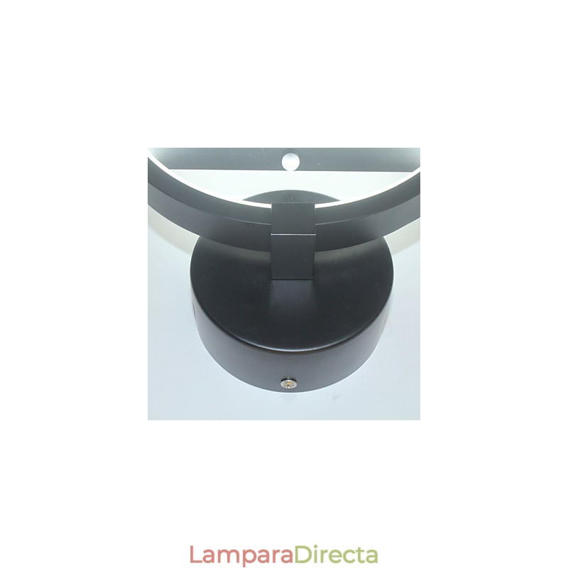 Lámpara de luz ambiental con brazo oscilante, moderna y contemporánea, con pintura contemporánea integrada.