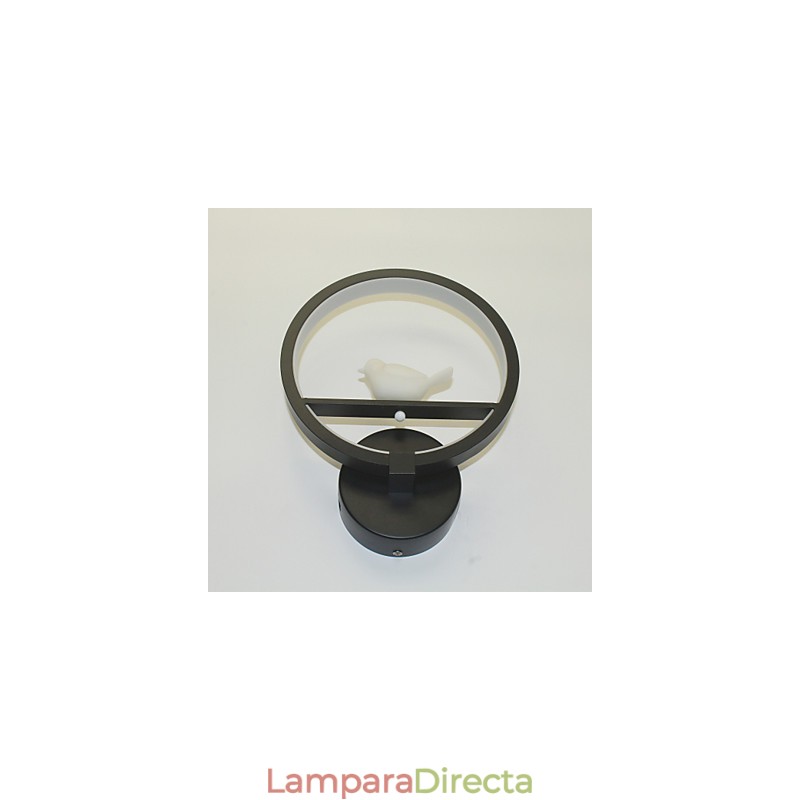 Lámpara de luz ambiental con brazo oscilante, moderna y contemporánea, con pintura contemporánea integrada.