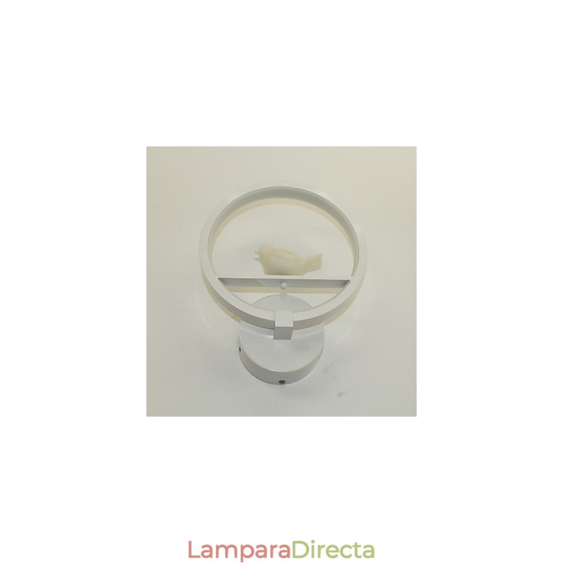 Lámpara de luz ambiental con brazo oscilante, moderna y contemporánea, con pintura contemporánea integrada.