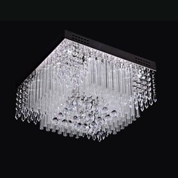 Lámpara de techo de cristal de lujo moderna para sala de estar, 16 luces