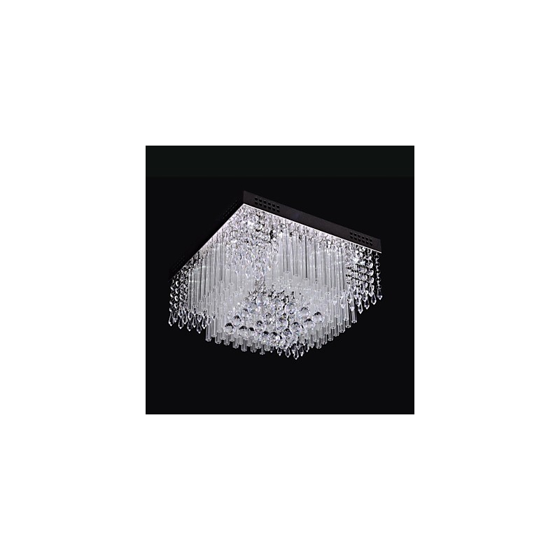 Lámpara de techo de cristal de lujo moderna para sala de estar, 16 luces