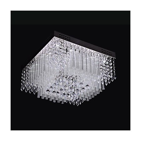 Lámpara de techo de cristal de lujo moderna para sala de estar, 16 luces Lámpara de techo de cristal de lujo moderna para sala de estar, 16 luces
