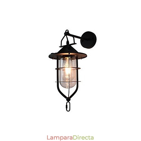 Lámpara de pared de acero pintado con luz, estilo café americano negro tonto, decoración retro, lámpara de sable de luz para pared Lámpara de pared de acero pintado con luz, estilo café americano negro tonto, decoración retro, lámpara de sable de luz para pared
