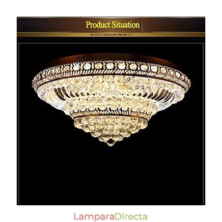 Lámpara de techo de cristal de lujo moderna con cúpula absorbente de luz, diámetro de 60 cm Lámpara de techo de cristal de lujo moderna con cúpula absorbente de luz, diámetro de 60 cm