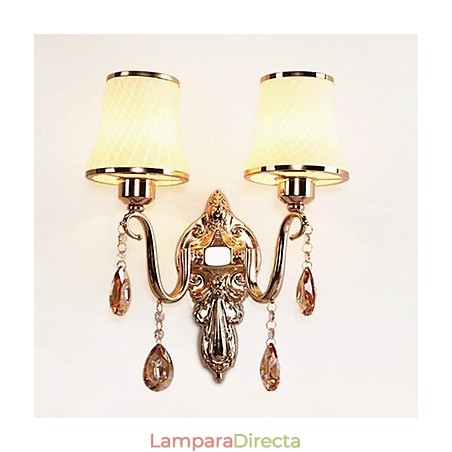 Lámpara de pared con luz ambiental moderna y contemporánea con acabado galvanizado para protección ocular de cristal. Lámpara de pared con luz ambiental moderna y contemporánea con acabado galvanizado para protección ocular de cristal.