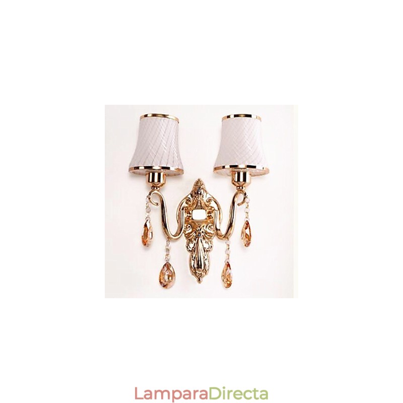 Lámpara de pared con luz ambiental moderna y contemporánea con acabado galvanizado para protección ocular de cristal.
