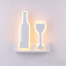 Pintura contemporánea moderna integrada para apliques de pared con luz ambiental.