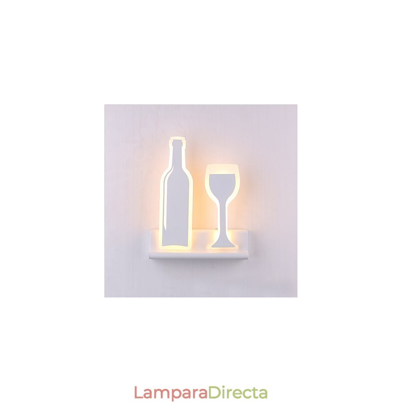 Pintura contemporánea moderna integrada para apliques de pared con luz ambiental.