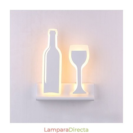 Pintura contemporánea moderna integrada para apliques de pared con luz ambiental. Pintura contemporánea moderna integrada para apliques de pared con luz ambiental.