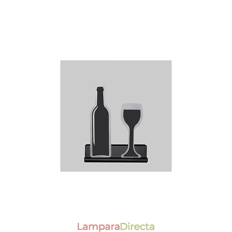 Pintura contemporánea moderna integrada para apliques de pared con luz ambiental.