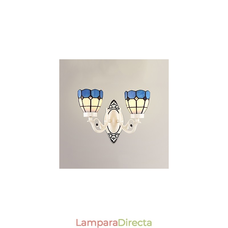 Apliques de pared con luz empotrada con pintura rústica tipo cabaña