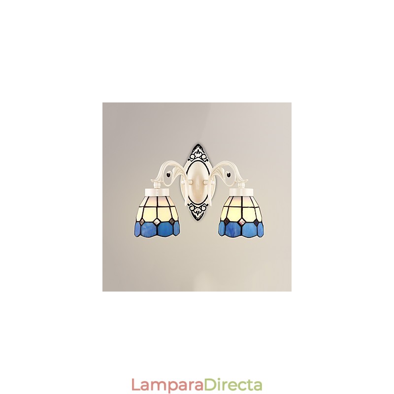 Apliques de pared con luz empotrada con pintura rústica tipo cabaña