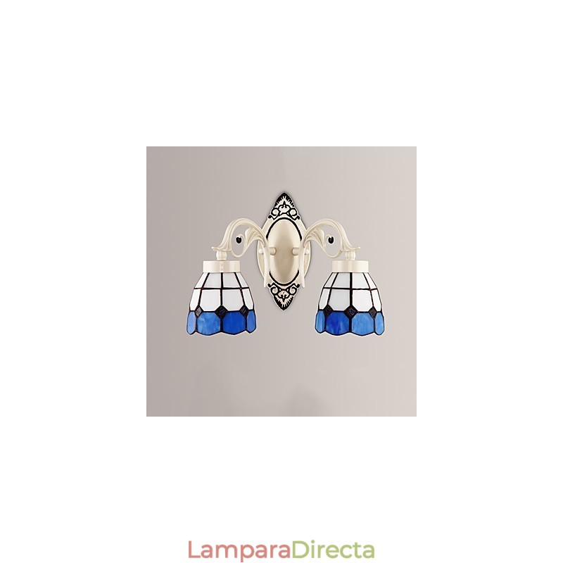 Apliques de pared con luz empotrada con pintura rústica tipo cabaña