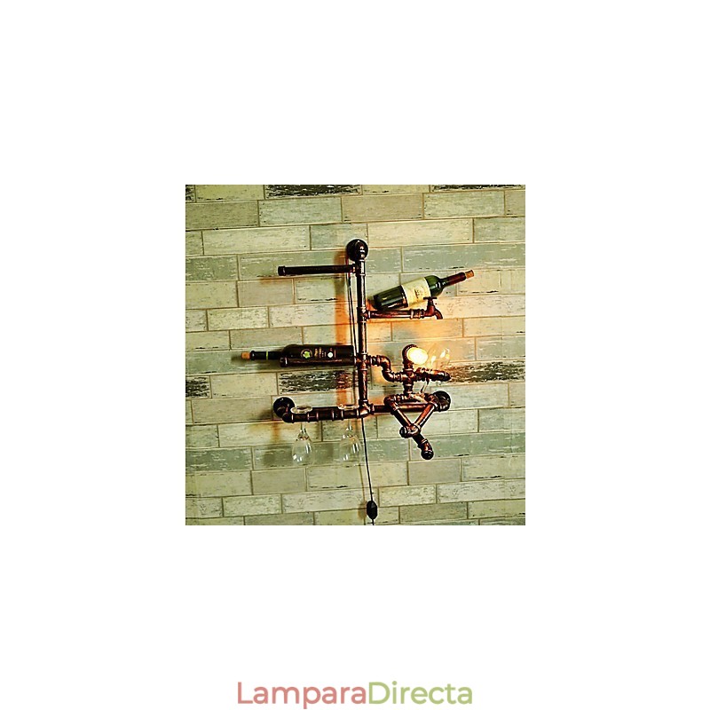 Pintura contemporánea moderna integrada para apliques de pared con luz ambiental.