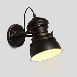 Apliques de pared de metal vintage, lámpara de pared industrial, lámpara sencilla para iluminación de cafeterías, clubes y bares.