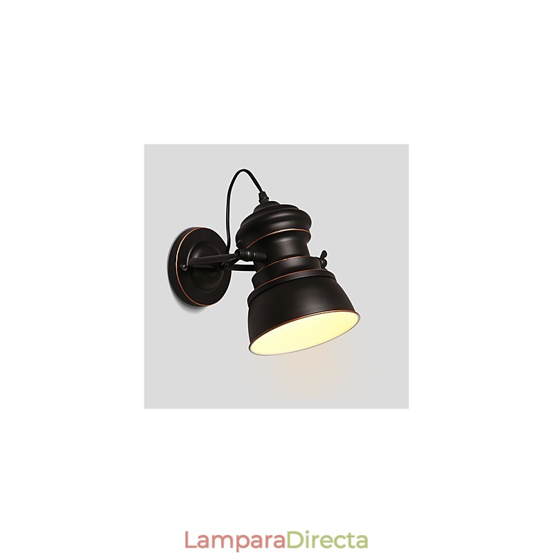 Apliques de pared de metal vintage, lámpara de pared industrial, lámpara sencilla para iluminación de cafeterías, clubes y bares.