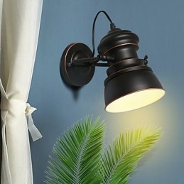 Apliques de pared de metal vintage, lámpara de pared industrial, lámpara sencilla para iluminación de cafeterías, clubes y bares.