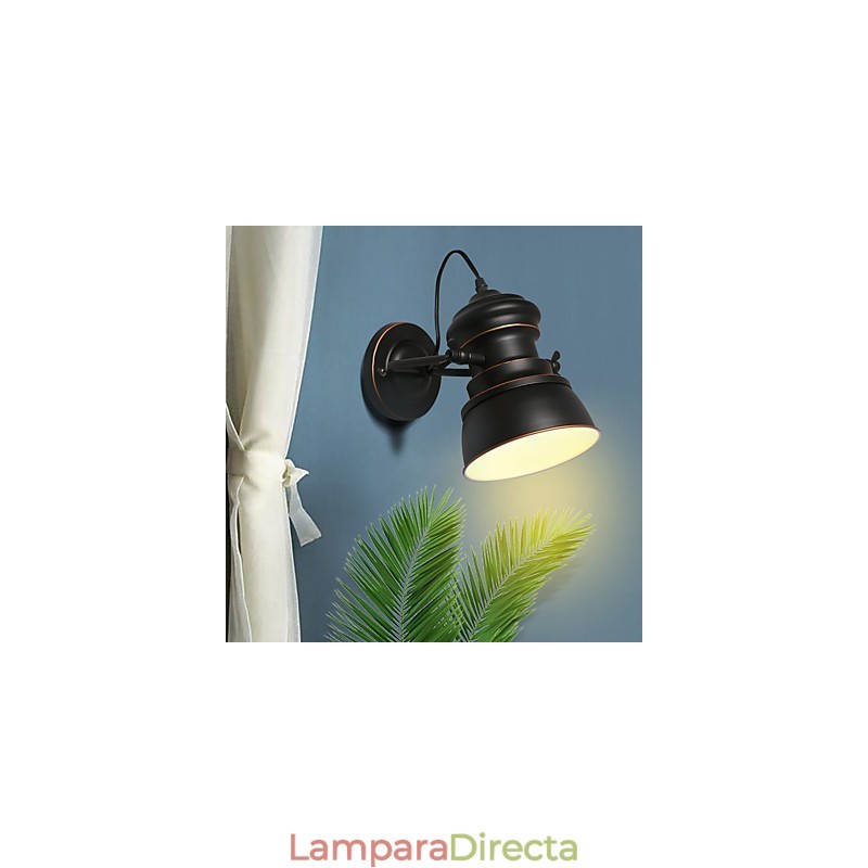 Apliques de pared de metal vintage, lámpara de pared industrial, lámpara sencilla para iluminación de cafeterías, clubes y bares.