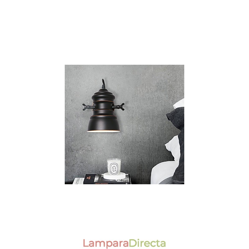Apliques de pared de metal vintage, lámpara de pared industrial, lámpara sencilla para iluminación de cafeterías, clubes y bares.