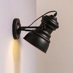 Apliques de pared de metal vintage, lámpara de pared industrial, lámpara sencilla para iluminación de cafeterías, clubes y bares.