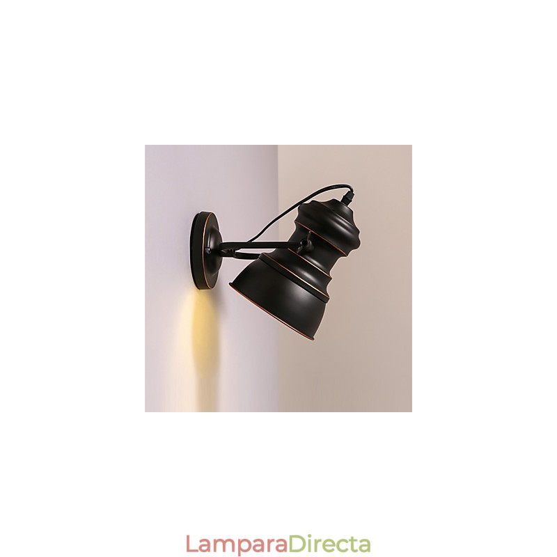 Apliques de pared de metal vintage, lámpara de pared industrial, lámpara sencilla para iluminación de cafeterías, clubes y bares.