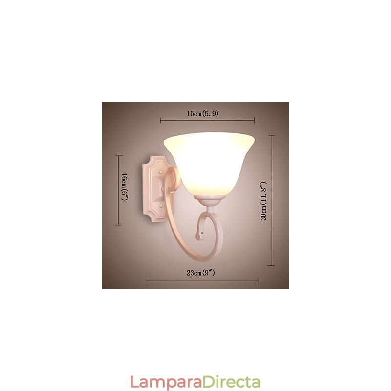Aplique de pared con luz ambiental de brazo oscilante, pintura contemporánea moderna y sencilla