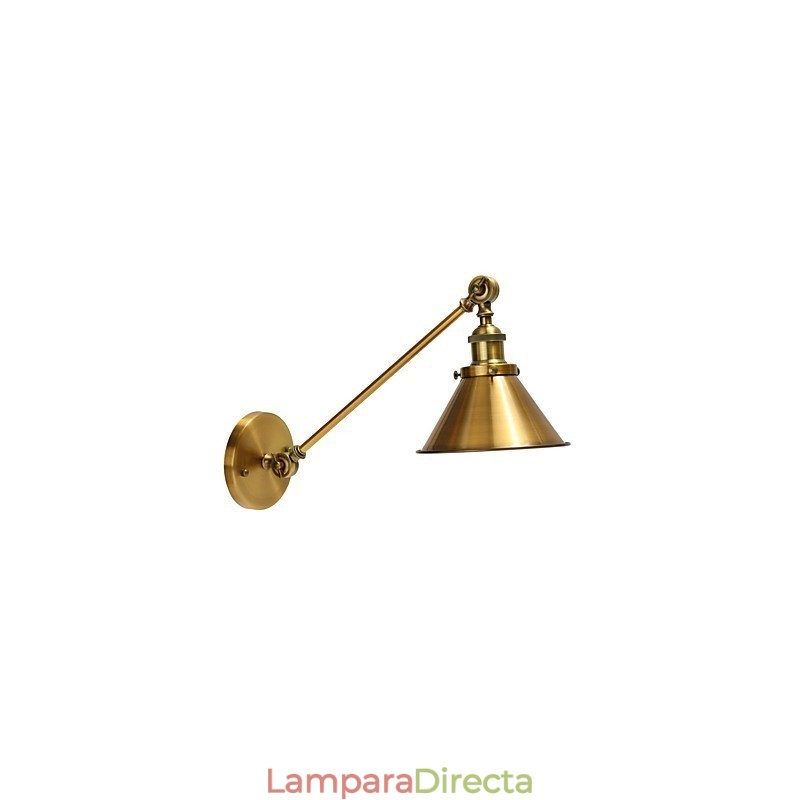 Aplique de pared de metal vintage, lámpara de pared industrial retro con pantalla ajustable, accesorios de iluminación nocturna