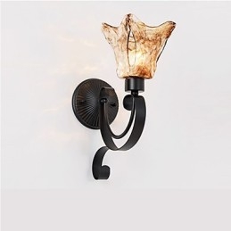 Lámpara de pared sencilla para sala de estar, lámpara de hierro decorativa para dormitorio, lámpara de noche, lámpara de pasillo