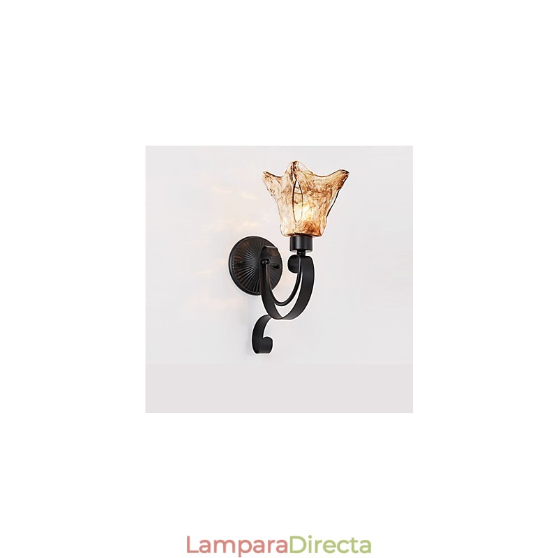 Lámpara de pared sencilla para sala de estar, lámpara de hierro decorativa para dormitorio, lámpara de noche, lámpara de pasillo