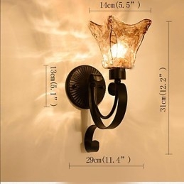 Lámpara de pared sencilla para sala de estar, lámpara de hierro decorativa para dormitorio, lámpara de noche, lámpara de pasillo