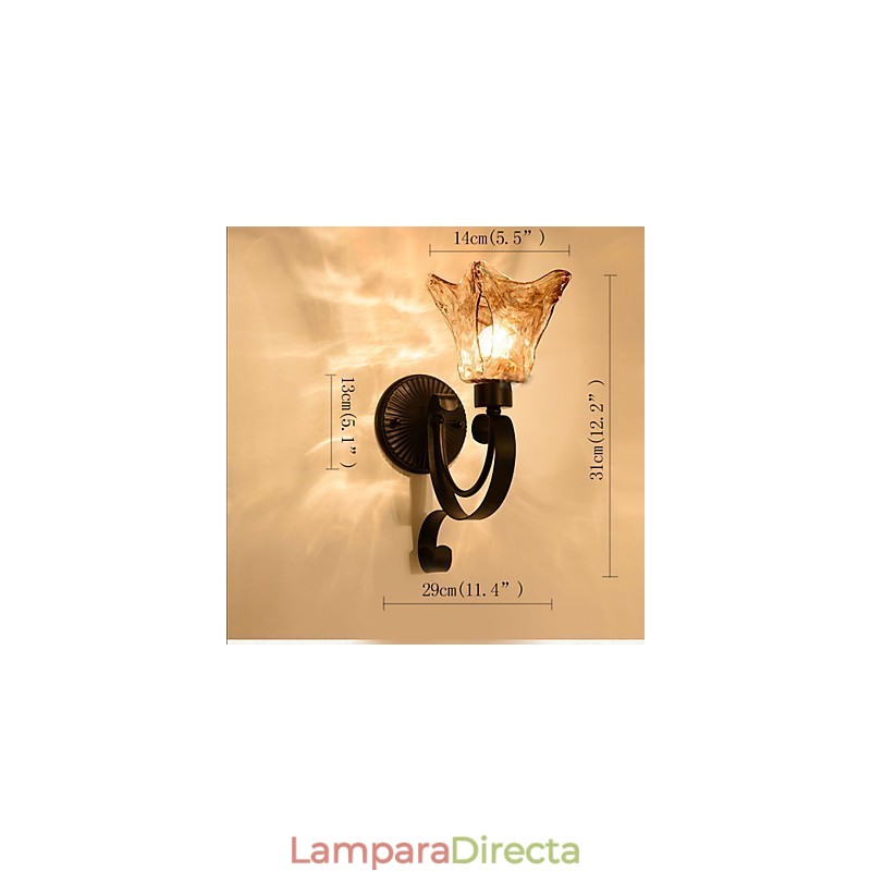 Lámpara de pared sencilla para sala de estar, lámpara de hierro decorativa para dormitorio, lámpara de noche, lámpara de pasillo
