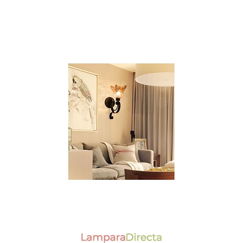 Lámpara de pared sencilla para sala de estar, lámpara de hierro decorativa para dormitorio, lámpara de noche, lámpara de pasillo